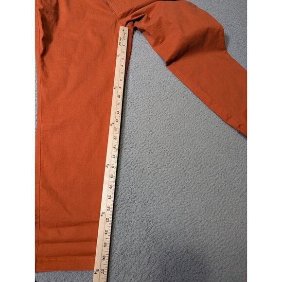 Eddie Bauer Pants 10 Petite Legend Wash Boyfriend Slim Stretch Orange - Picture 15 of 16